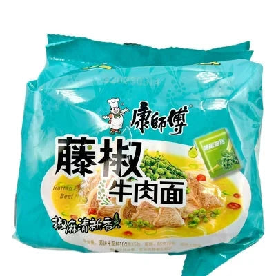 Mì bò Rattan pepper Kangshifu 510g gồm 5 gói Trung Quốc mì ăn liền