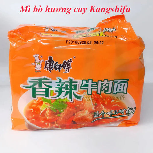 Mì bò hương cay Kangshifu gồm 5 gói 510g Trung Quốc mì ăn liền