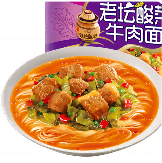 1 thùng Mì bò  Kangshifu dưa chua Trung Quốc ( 1 thùng = 6 cốc = 350g )