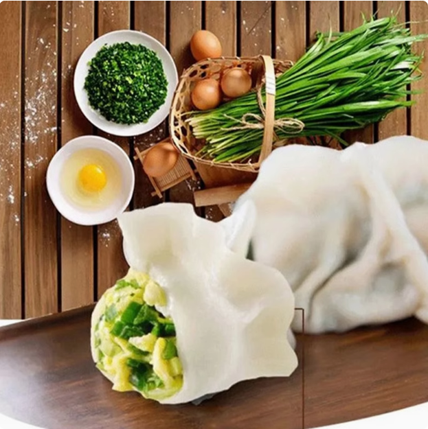 Bánh bao tỏi tây và trứng - Yousheng Trung Quốc 500g đông lạnh