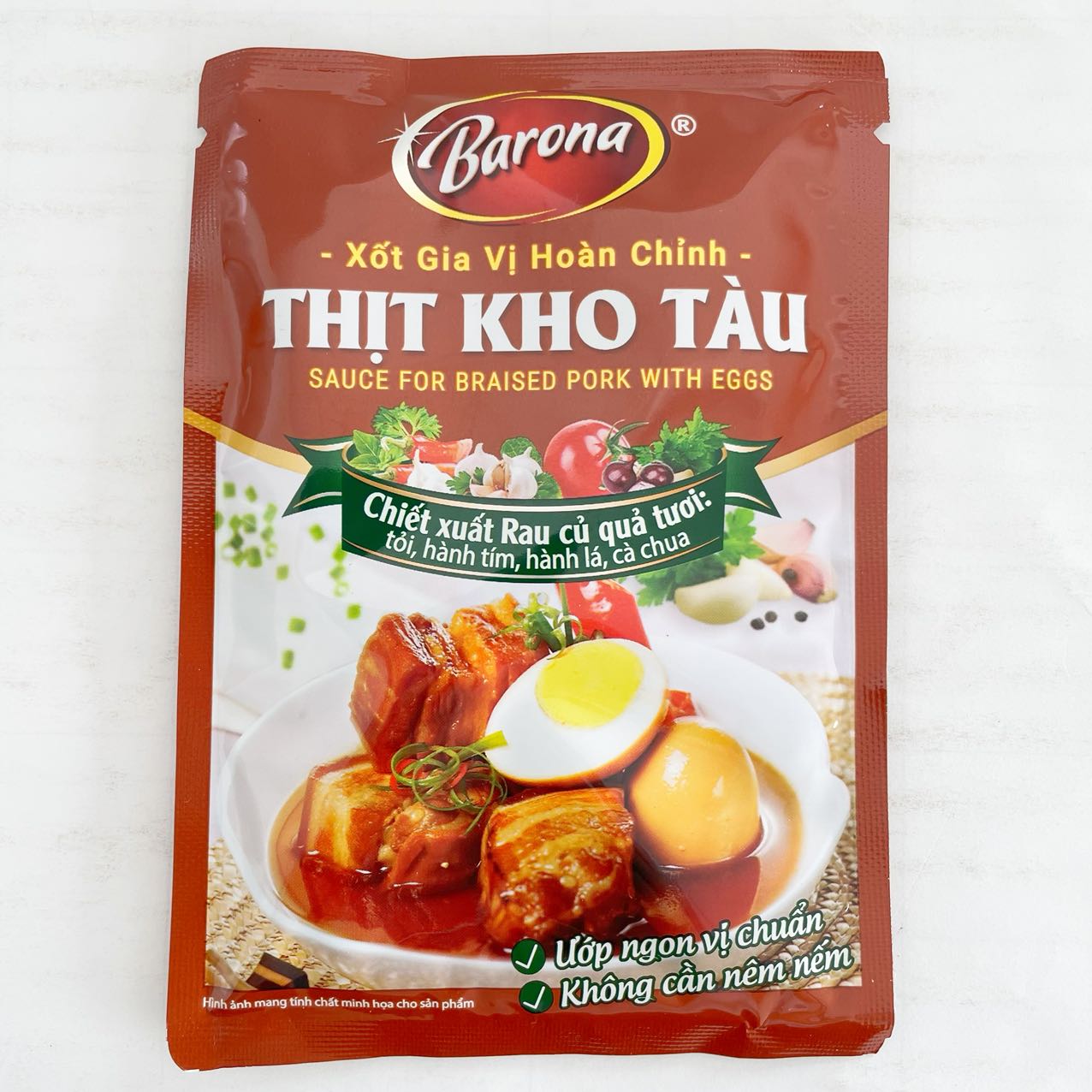 Xốt gia vị hoàn chỉnh-Thịt kho Tàu Barona Việt Nam 80g