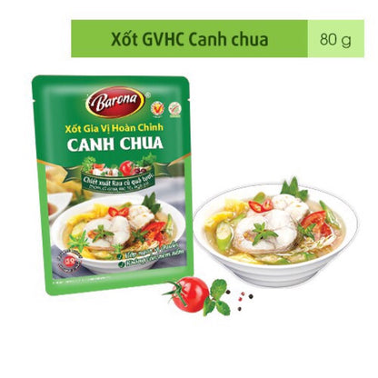 Xốt gia vị hoàn chỉnh Barona canh chua Nam Bộ gói 80g - Việt Nam