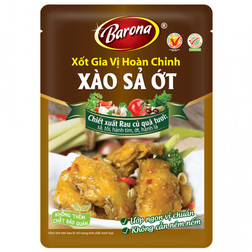 Xốt gia vị hoàn chỉnh xào sả ớt Barona gói 80g - Việt Nam