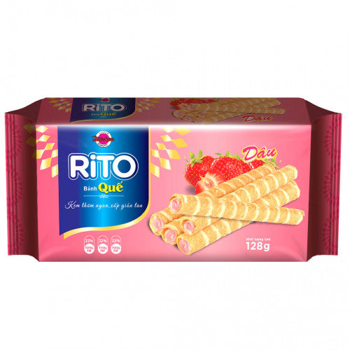 bánh quế dâu RITO 128g Việt Nam