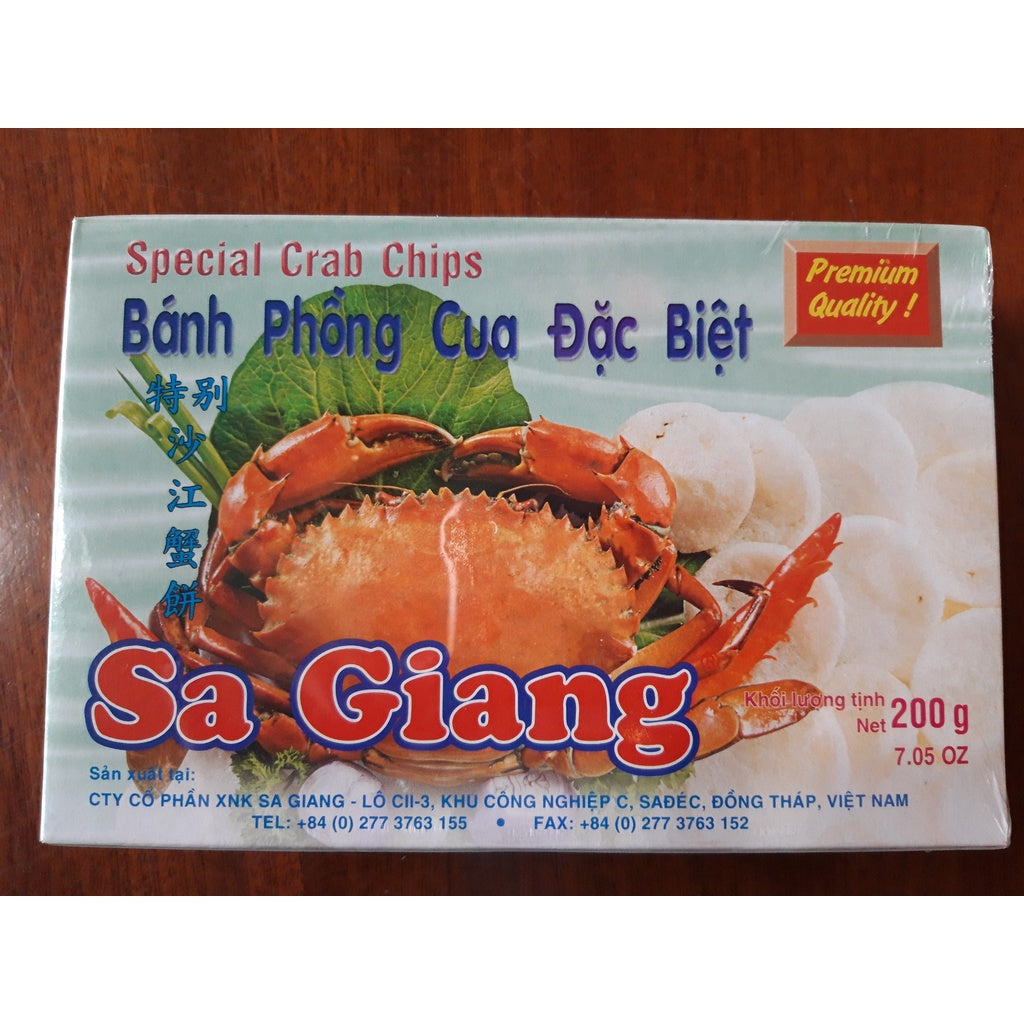 Việt Nam SA GIANG - Bánh Phồng Cua Đặc Biệt 200g bao bì mới (date mới nhất)