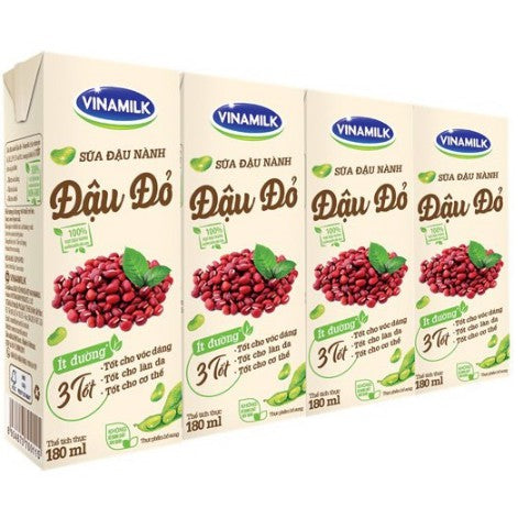 Sữa đậu nành Vinamilk đậu đỏ -Hộp 180ML đậu đỏ, milk  Việt Nam