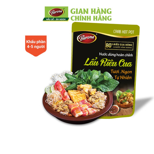 Nước Dùng Lẩu Riêu Cua Barona 230g tươi ngon chuẩn vị không cần nêm nếm  - Việt Nam