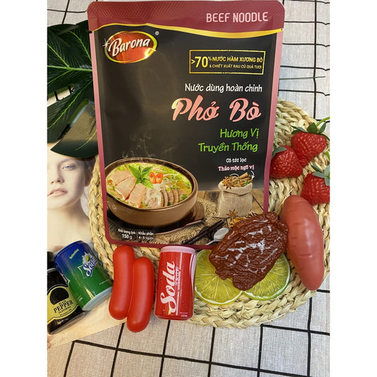 Nước Dùng Phở Bò Barona 150g tươi ngon chuẩn vị không cần nêm nếm - Việt Nam