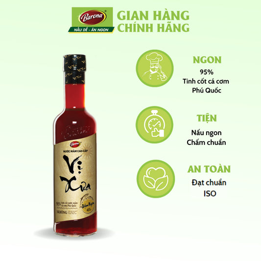 Nước Mắm Cao Cấp Vị Xưa Barona 40 Độ Đạm 500ml - Việt Nam