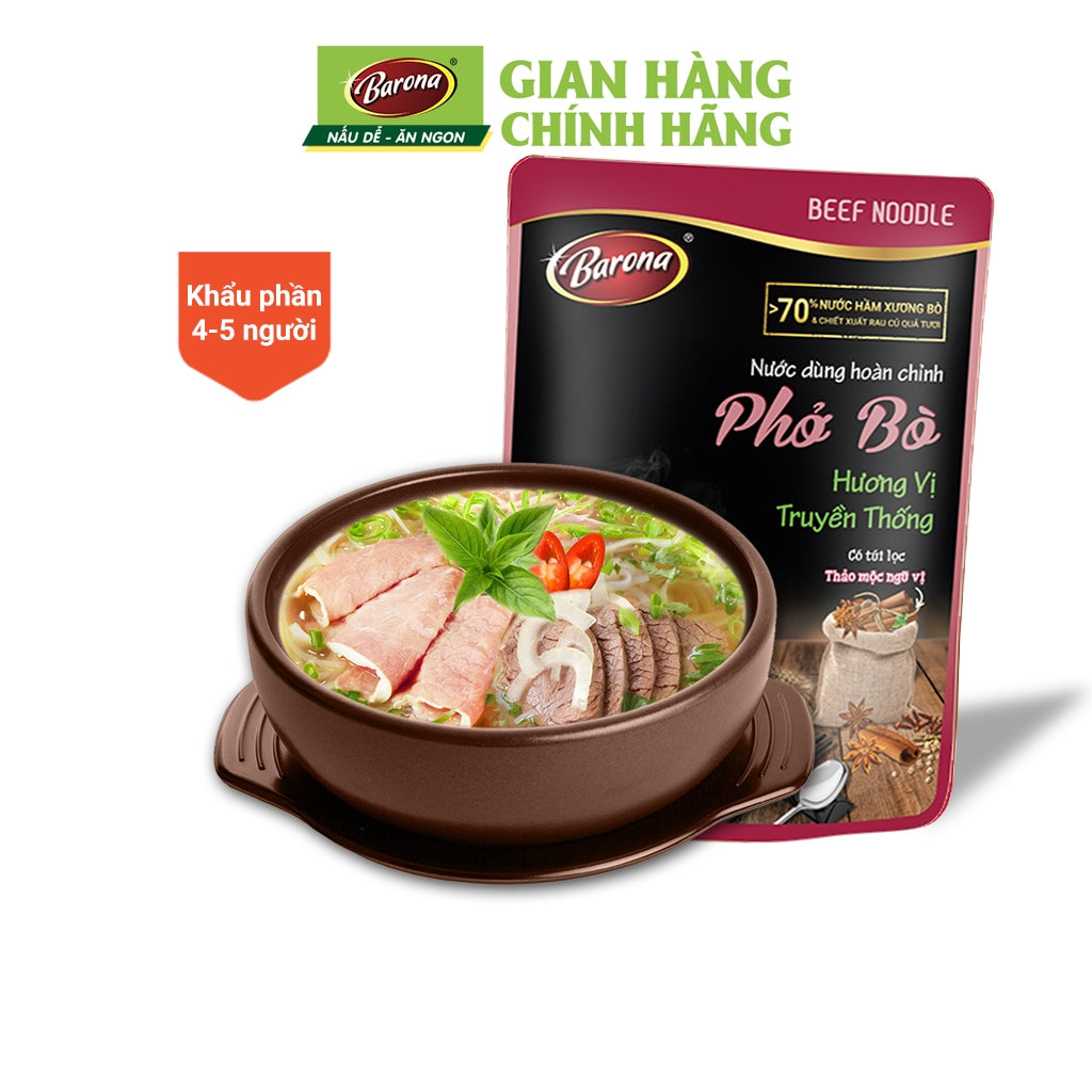 Nước Dùng Phở Bò Barona 150g tươi ngon chuẩn vị không cần nêm nếm - Việt Nam