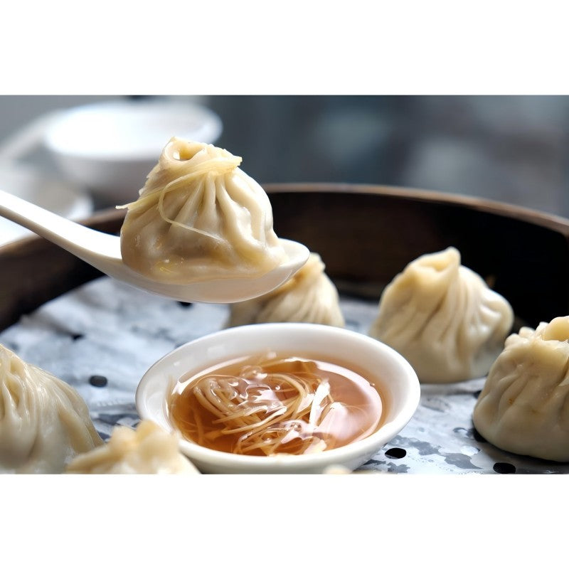 [Xiaolongbao] Bánh Tiểu Long Bao chay (nhân rau xanh,nếm ,mộc nhĩ )  - Sinian Trung Quốc 450g(15 cái) - đông lạnh